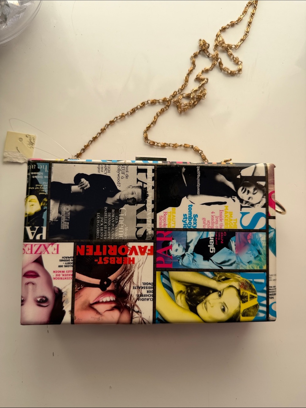 Magazine-Print Clutch